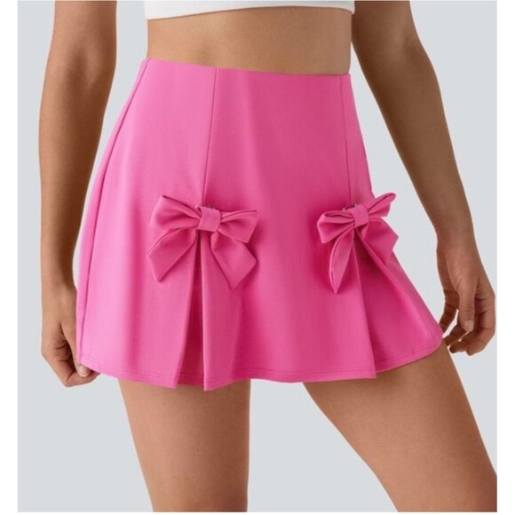 Halara Softlyzero QuickDry High Waisted Tummy Control Removable Bow Casual Skirt - Picture 1 of 10